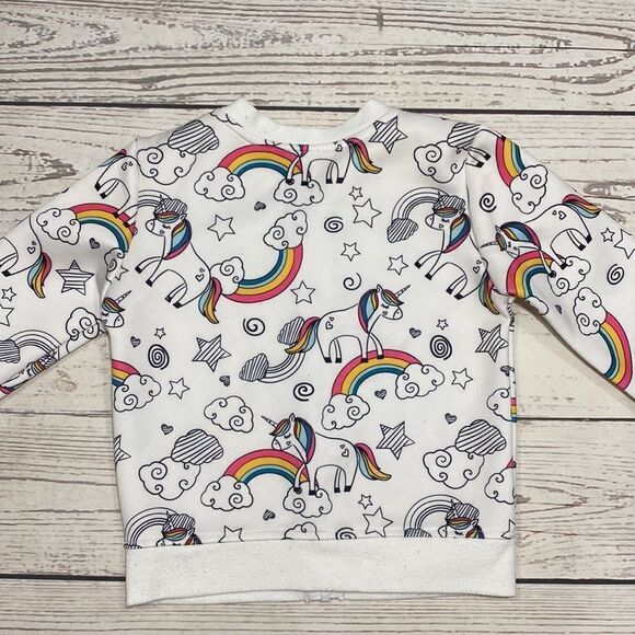 Unicorns and Rainbows Toddler Girl Jacket 3T - Picture 2 of 5